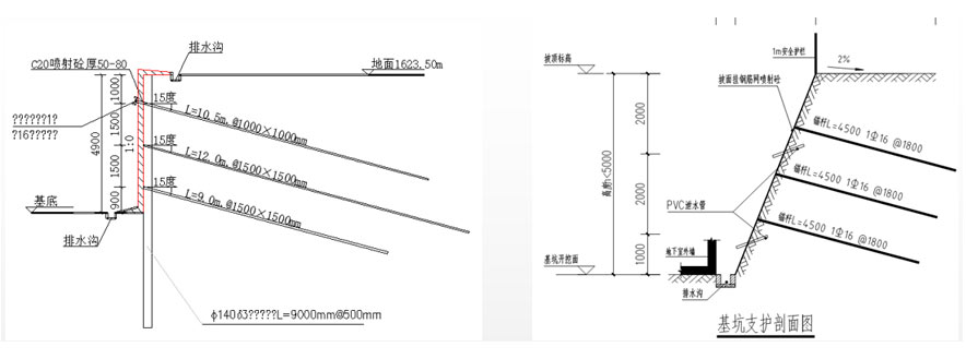 排桩预应力锚索支护方案